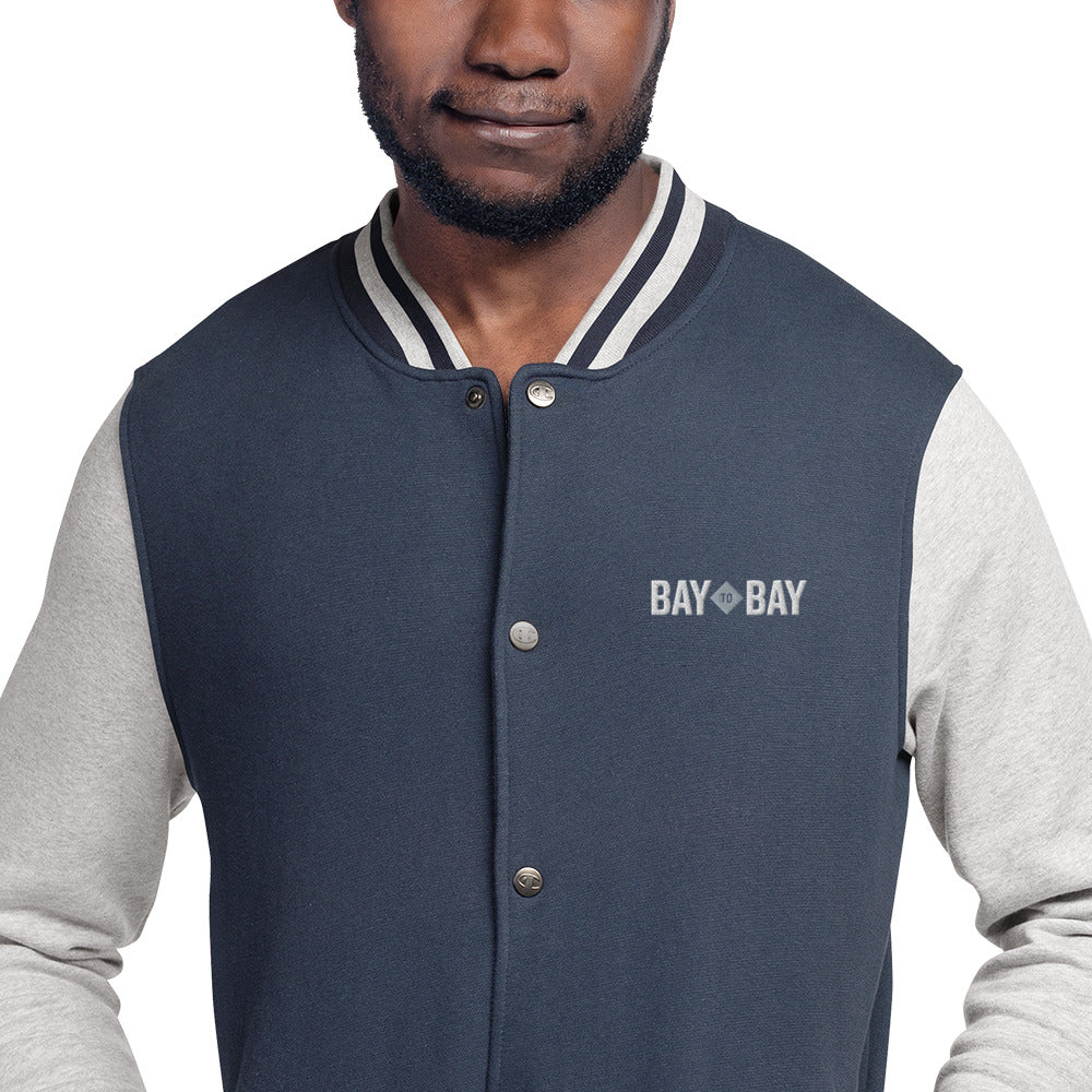 Bay to Bay Embroidered Bomber Jacket